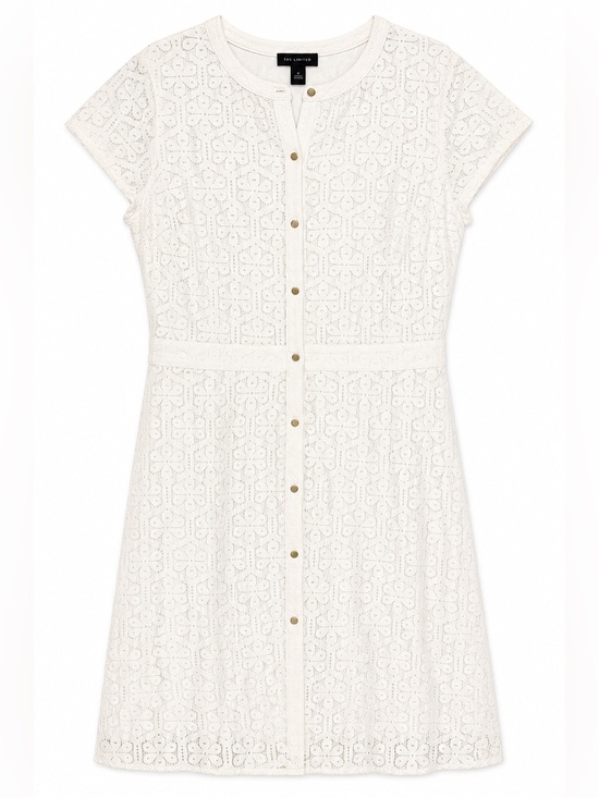 The Limited Dresses & Skirts - The Limited NWT Cotton Blend Eyelet Lace Button-Front Dress- 6